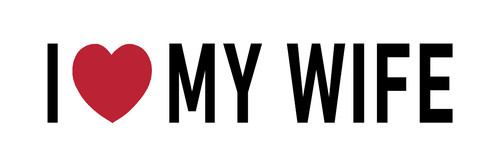 Love wife sticker large - wife,