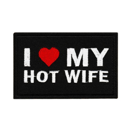 Love hot wife embroidered - love,