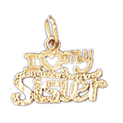 Love sister charm pendant - i,