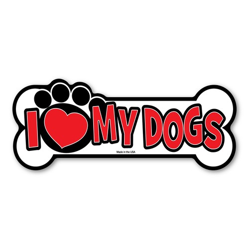 Love dogs magnet - i,
